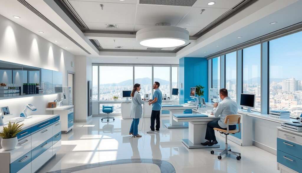 Modern fertility clinic in Athens, Greece with Mediterranean architectural elements