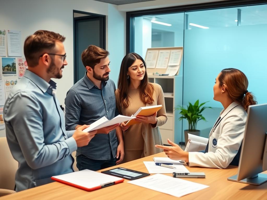 A couple asking questions to a fertility specialist during consultation at a top IVF centre in India