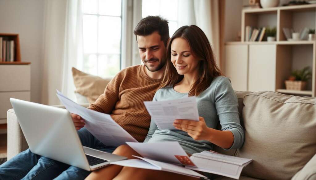 A couple preparing for IVF treatment by following healthy lifestyle habits and reviewing medical documents