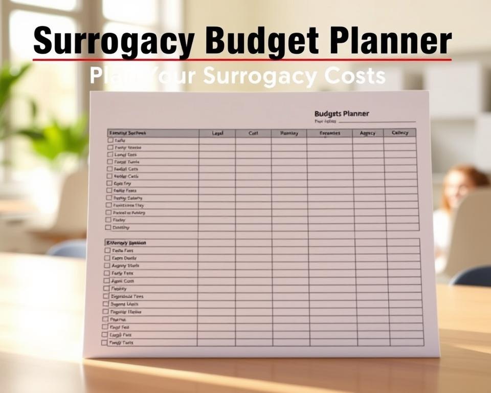 surrogacy budget planner