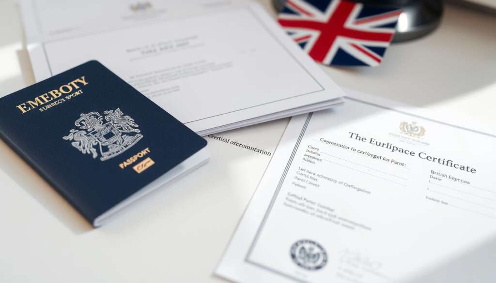 British passport and surrogacy documents for UK citizens