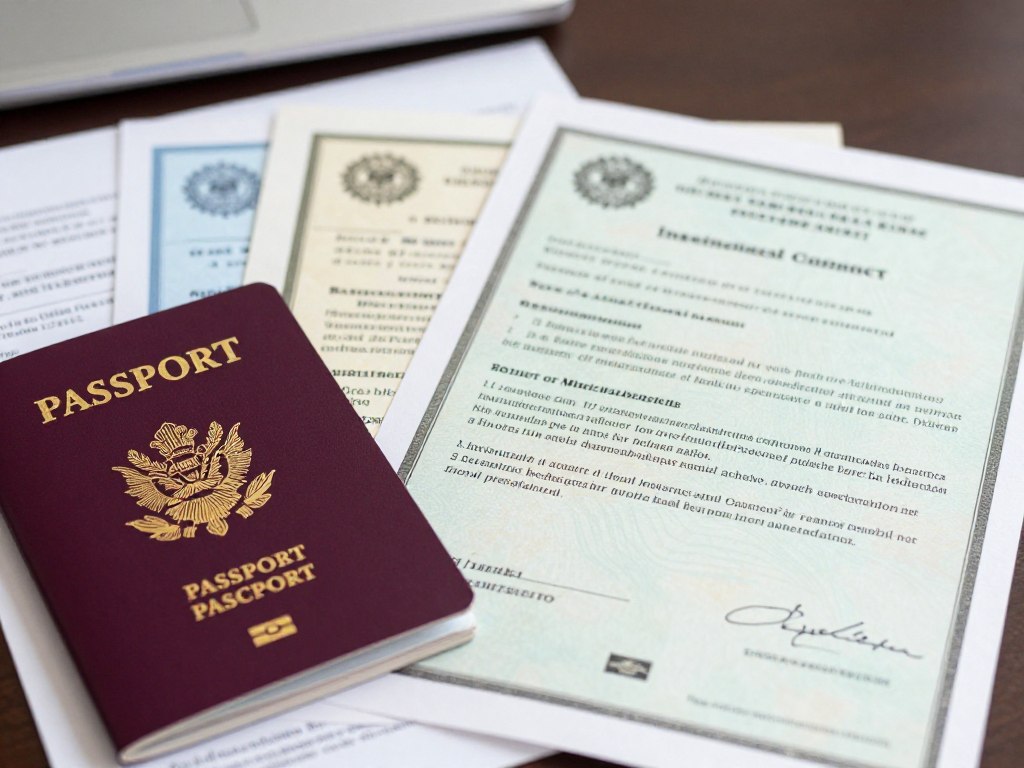 International passports and citizenship documents for newborn