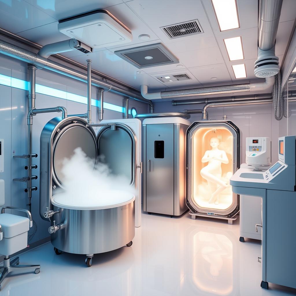 Cryogenic storage tanks for frozen eggs and embryos