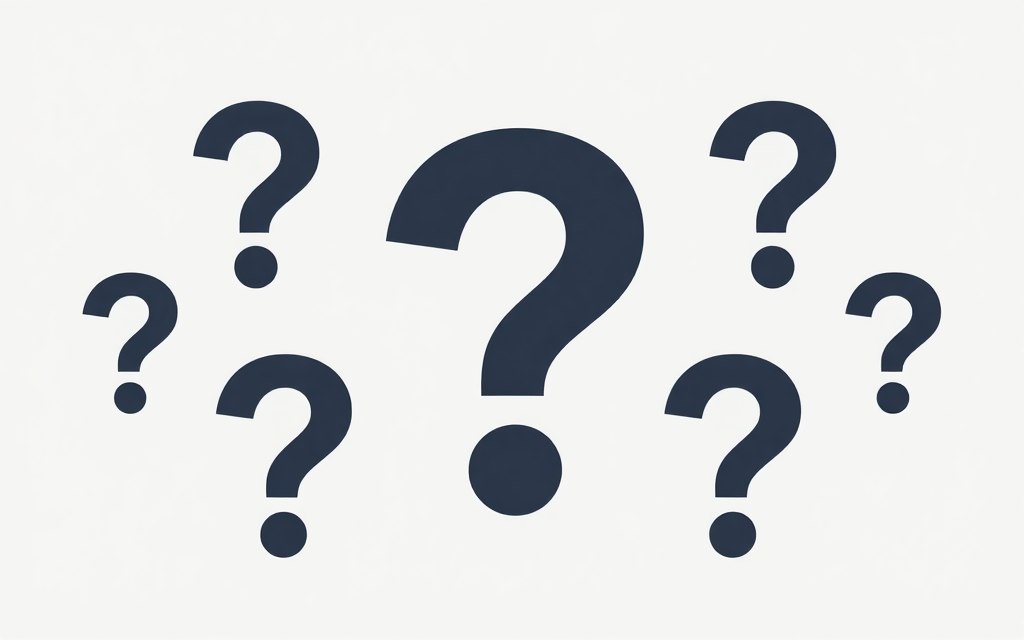 FAQ concept with question marks