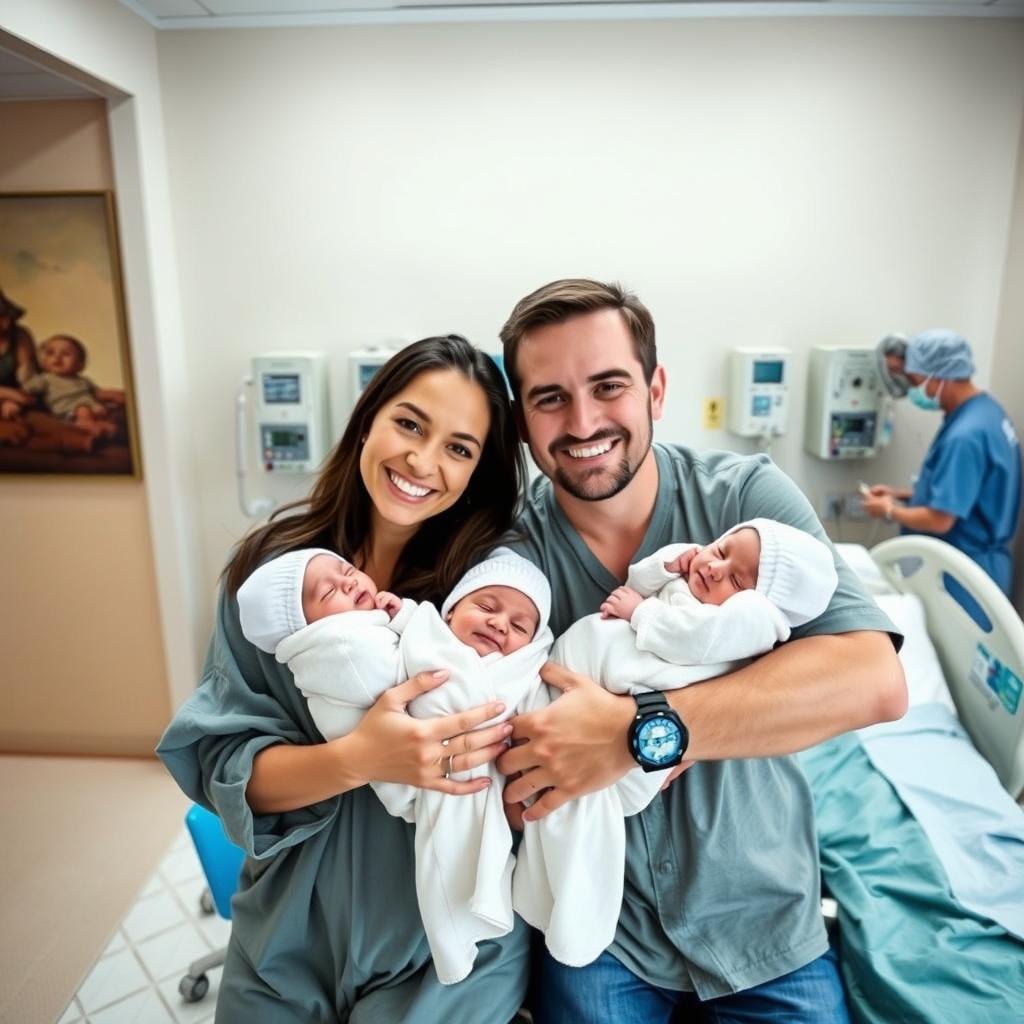 Heterosexual couple with their twins born via surrogacy in Mexico
