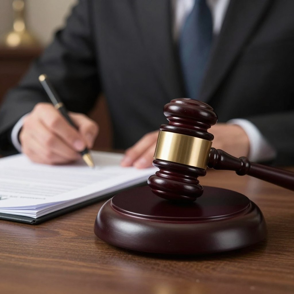 Judge gavel representing legal proceedings