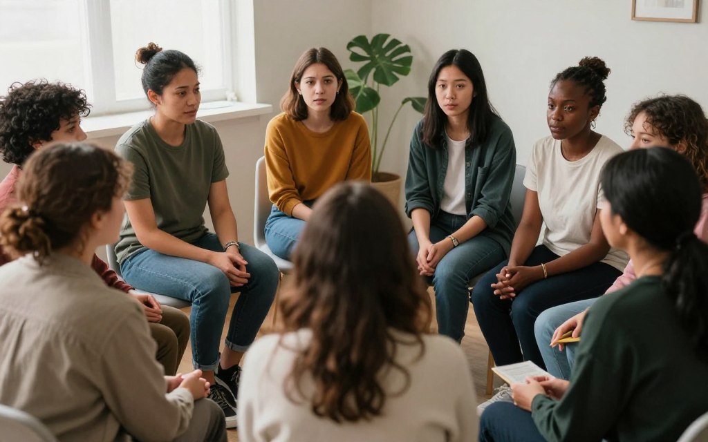 Support group meeting for intended parents
