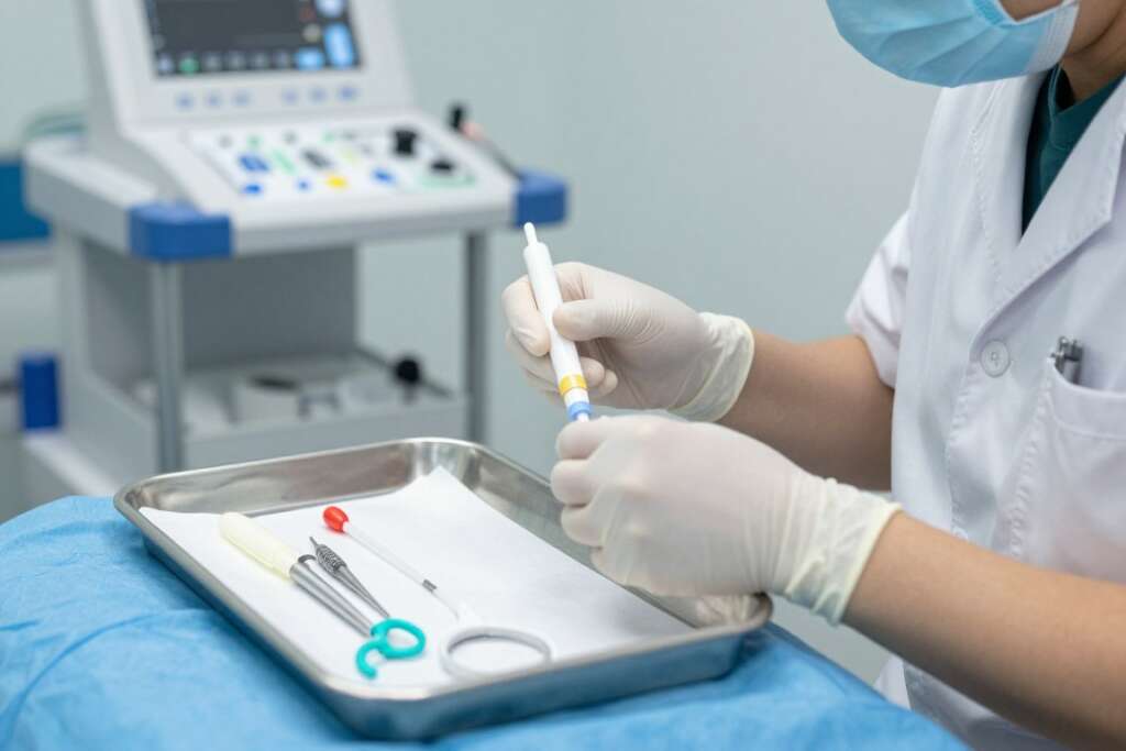 Embryo transfer procedure preparation in medical setting