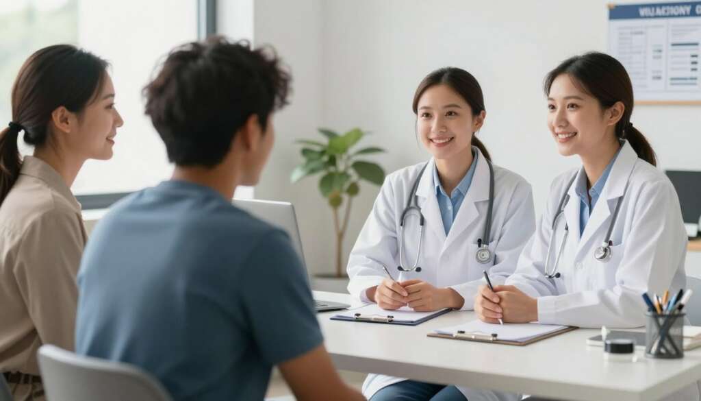 How Many IVF Cycles Are Needed to Get Pregnant - couple consulting with fertility specialist